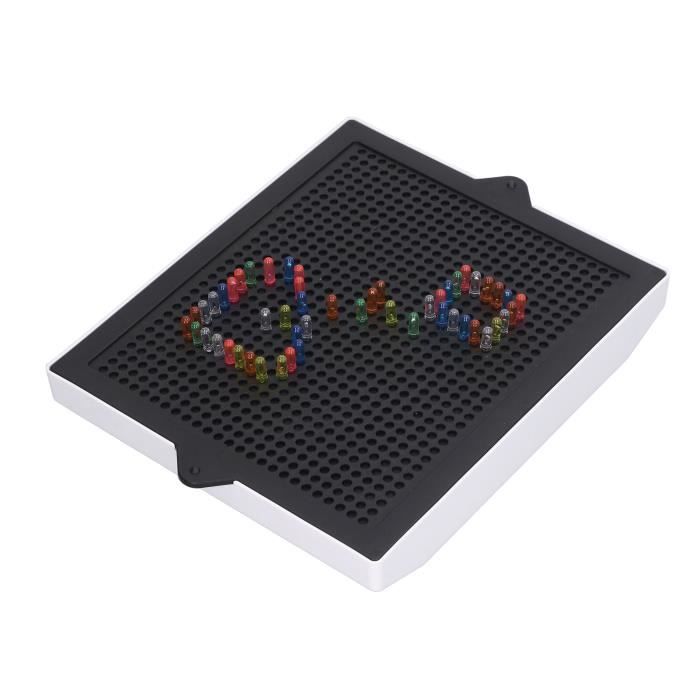 Puzzle Lumineux LED Geoboard Pour Enfants - DIY, Modes Clignotants, Carte 26x20 Cm