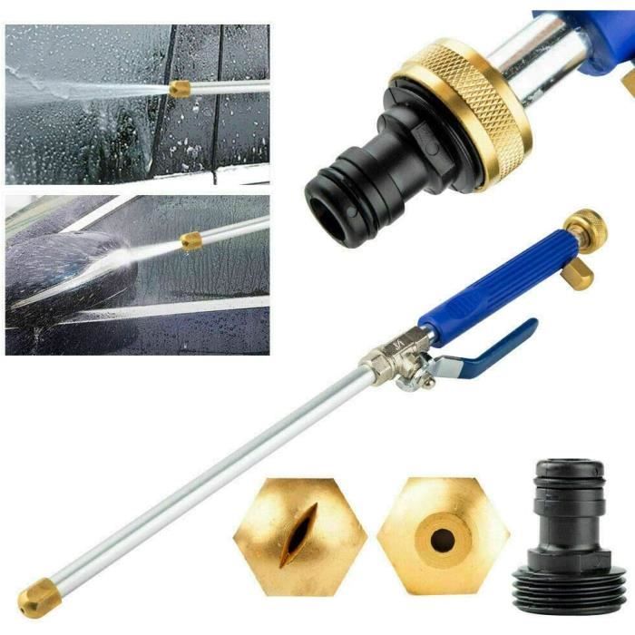 Pistolet à Eau Haute Pression Pour Tuyau D'arrosage – Métal, Jet Réglable – Pour Lavage Voiture, Arrosage Jardin