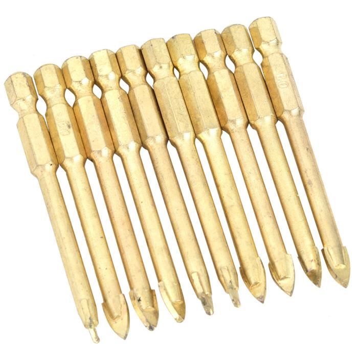 Lot de 5 forets multi-matériaux pour céramique, carrelage, béton