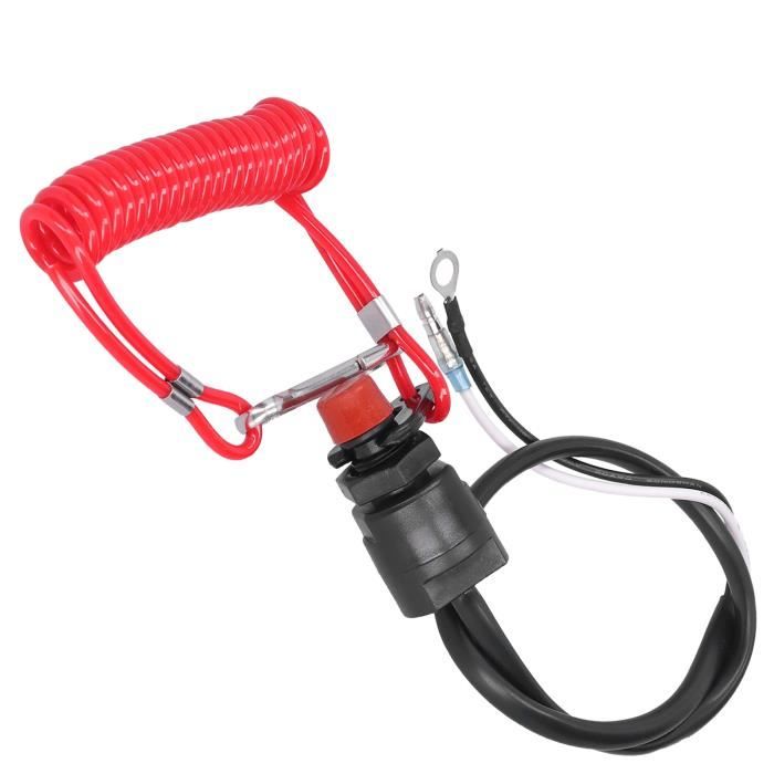 Interrupteur D'Arrêt Moteur Bateau - Cordon Sécurité Hors-Bord Avec Clip
