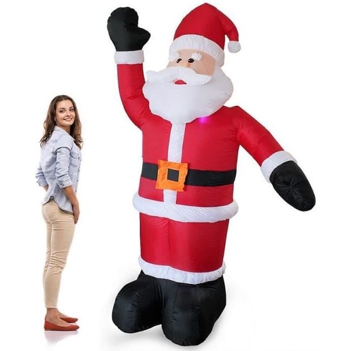 Pere Noel Gonflable Geant De 2 44m Ip44 Interieur Exterieur Achat Vente Coffret De Decoration Bientot Le Black Friday Cdiscount