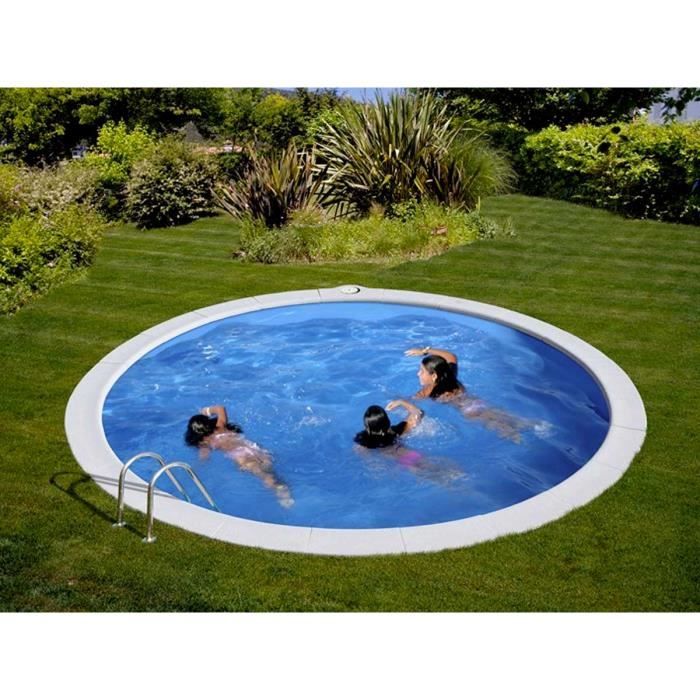 piscine enterree sumatra ronde 3 50 x 1 20 m gre cdiscount jardin