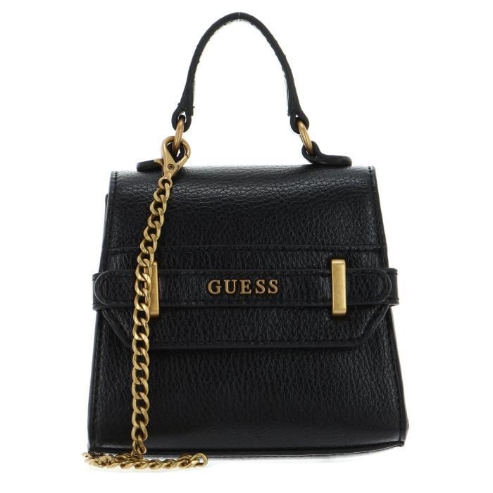 GUESS Sestri Micro Mini Bag Black 239044 sac de soiree sac a main noir Cdiscount Bagagerie Maroquinerie