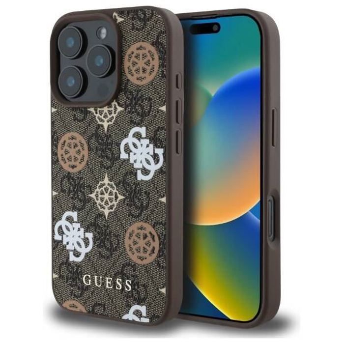 Guess pour iPhone 16 Pro Max 6.9 étui rigide Peony On 4G Background MagSafe Neuf - vue 4