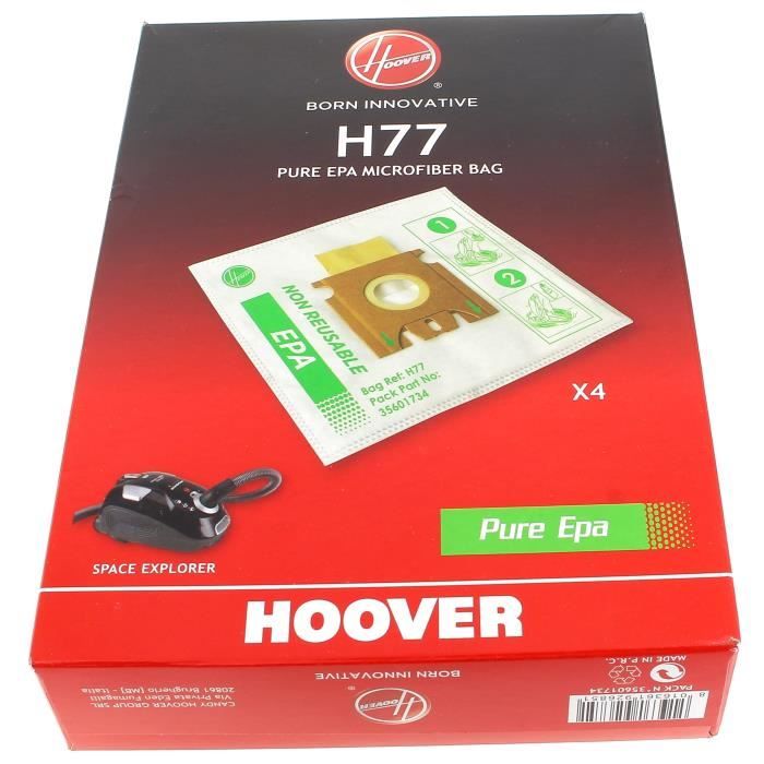 Hoover Sacs aspirateur - 35601734 - 4 pièces - Compatible Sl71 - Collecte des poussières - vue 1