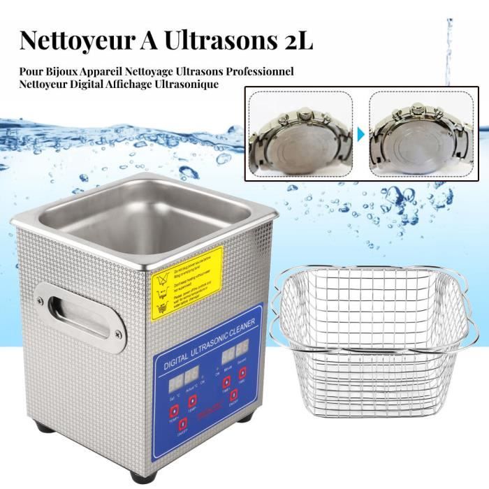 BEL Appareil de nettoyage ultrasons professionnel en acier inoxydable  numérique 2L-16