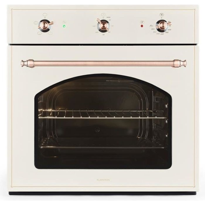 Klarstein Vilhelmine Four Encastrable Electrique 55l Temperature 50 250 C Minuterie 120 Min Classe A Design Retro Ivoire Achat Vente Four Cdiscount