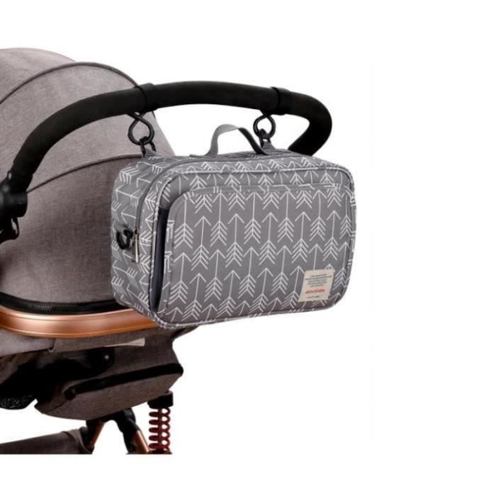 SAC TRANSPORT POUSSETTE Sac de Rangement Pour Poussette Pour b?�b?�-avec 2 Crochets Pour Poussette 