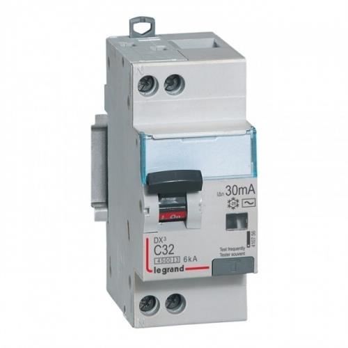 Disjoncteur 2A - Courbe C - DNX³ 4500 - vis/vis - U+N 230V~ - 4,5kA - 1  module - Legrand - 406771