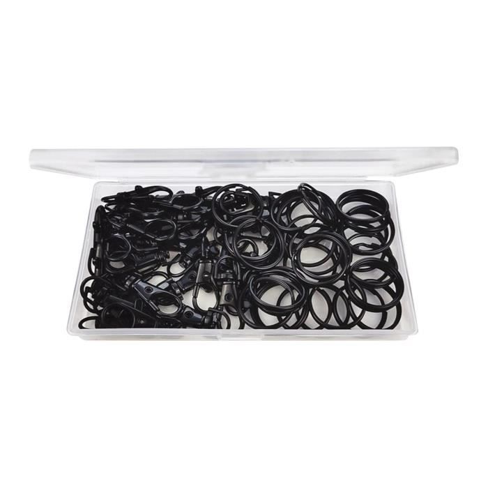 SOFPLATE 1 boîte de 60 porte Clés Fendus en Métal Anneaux de Porte