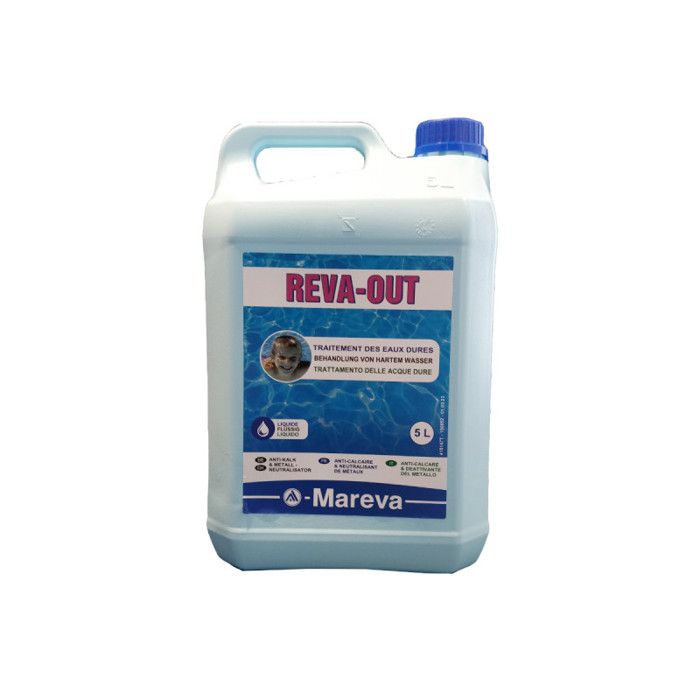 Anti-calcaire - MAREVA - Reva-Out 5L - Préventif & curatif - Détartrant - Pour piscine