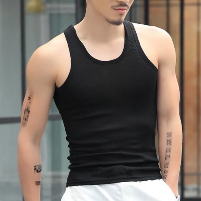 D bardeur Homme sans Manches Sportifs et D contract s Col en O en