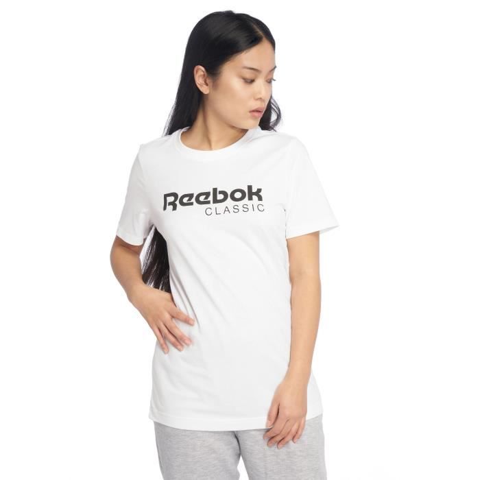 Tee shirt reebok femme blanc sale