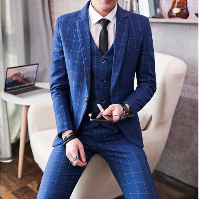 Gilet costume homme carreaux 2025