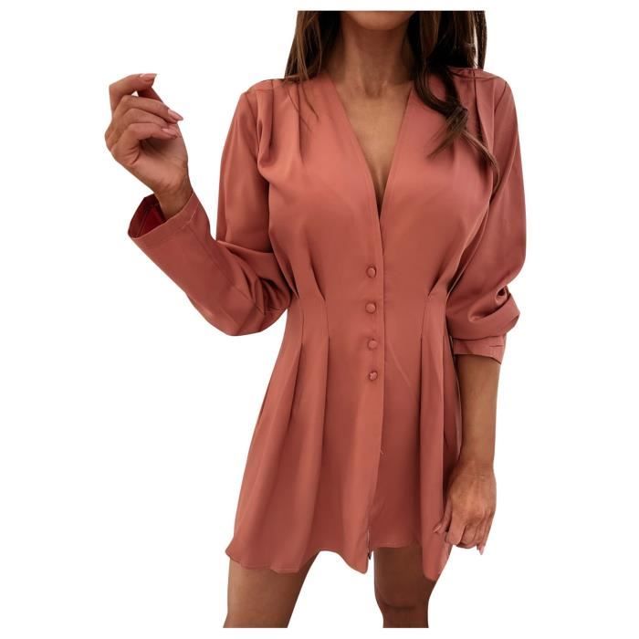 Robe Chemise TIBI En Simili Cuir Marron - Taille S (US4) - Neuve Avec étiquettes, Manches Longues