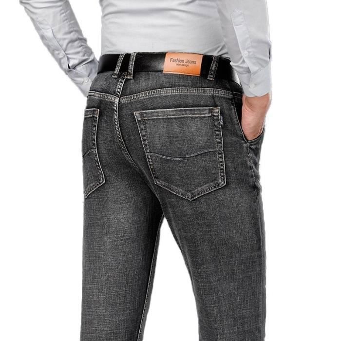 Jeans Stretch Coupe Droite Homme Automne Hiver Jean Elegant 5