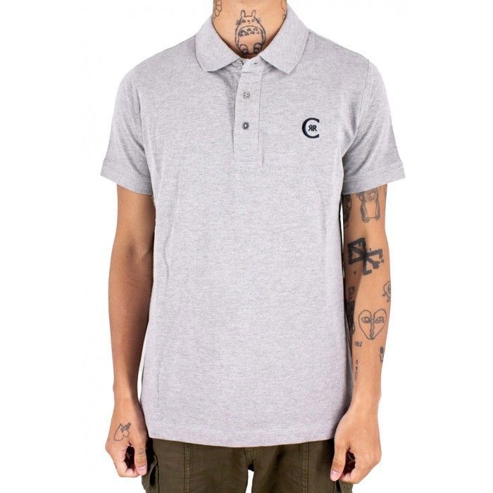Cerruti 1881 Polo manches courtes uni Eduardo Gris Homme Gris