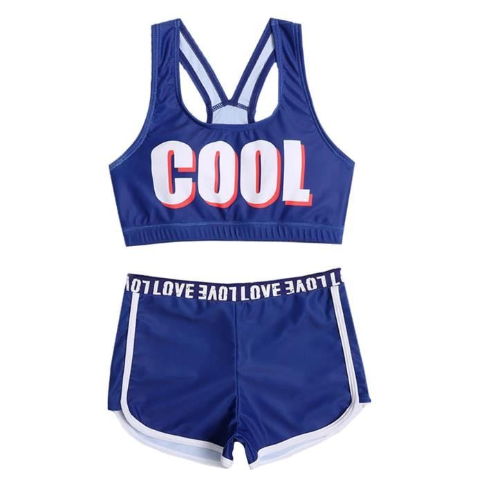 La Petite Sirène - Maillot De Bain 2 Pièces Fille Bleu 6 Ans