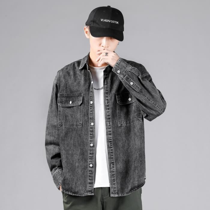 Chemise jean shop homme grande taille