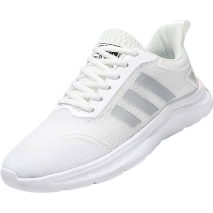 FONDUPIN Basket Homme - FONDUPIN - Chaussures de Sport Hommes - Blanc - Respirante - Plat