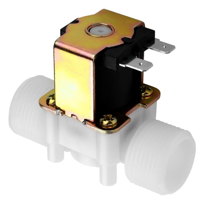 Électrovanne 12V Double Tête Pour Machine à Laver - DN20 G3/4 - Normalement Fermée - 0,02-0,8 MPa - Facile à Installer