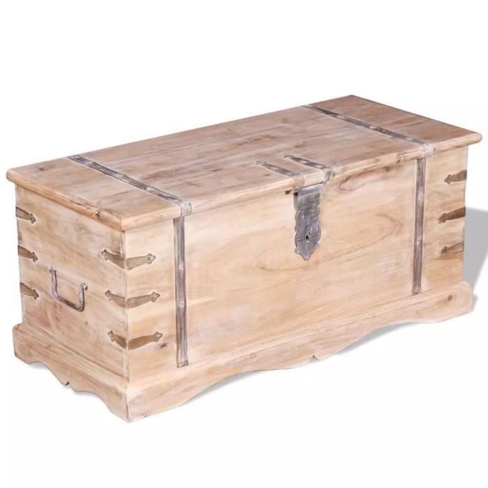 Coffre De Rangement Bois D Acacia Achat Vente Coffre D