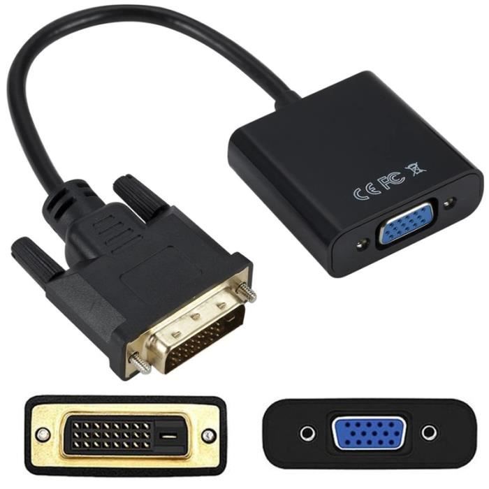Adaptateur HDMI Vers VGA + Audio - 1080p - Plug & Play - Pour PC, Ordinateur Portable, Projecteur