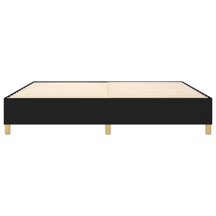 Sommier à ressorts - SALUTUYA - J35 - Noir - 140x190 cm - Tissu 100% polyester - 2 places
