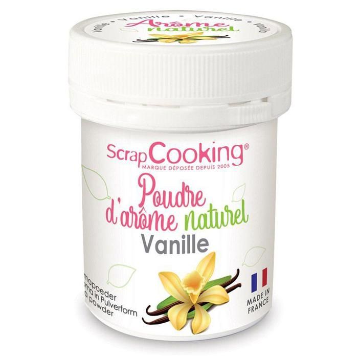 Arôme alimentaire naturel en poudre 15 g - Vanille bio.