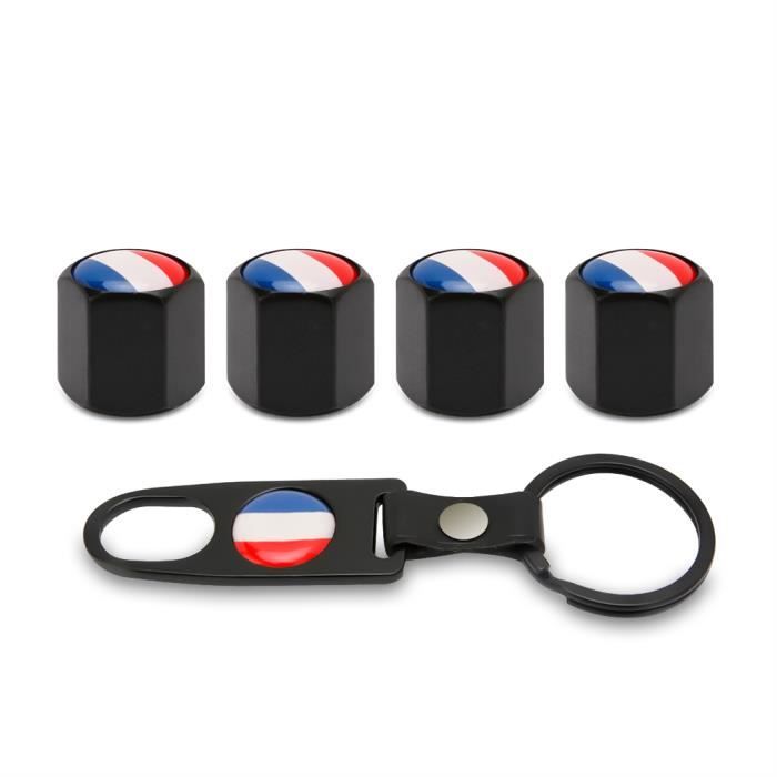 Senzeal 4 X Bouchon De Valve Pneu Drapeau Tricolore France Pour Voiture Auto Camion Suv Porte Cles Noir Achat Vente Piece Detachee De Pneu Senzeal 4 X Bouchon De Valv Cdiscount