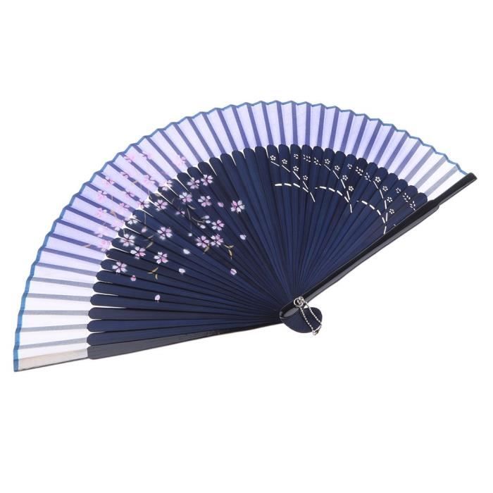 Eventail Pliable Eventail Chinois Japonais Decor Fete Anniversaire Fleur De Cerisier Bleu Violet Achat Vente Objet Decoratif Soldes Sur Cdiscount Des Le Janvier Cdiscount