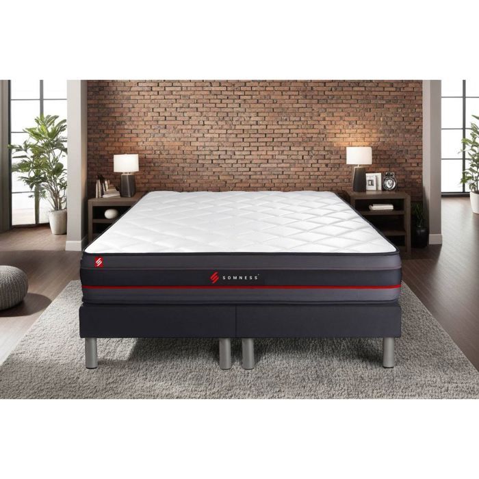 Ensemble double sommier + matelas REGEN à mémoire de forme 180x200