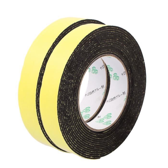 2pcs Auto-adhésif simple face ruban mousse mousse antichoc 5M Longueur 20 x2 mm