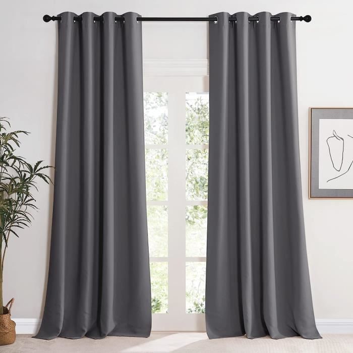 Rideaux Occultants Thermiques En Velours - Lot De 2, Isolation Froid/chaleur | Décoration Fenêtre Chambre/salon - 8