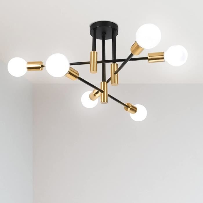 STILNOVO lampe à suspension SPUTNIK (Or / Multicolore - Laiton et verre triplex
