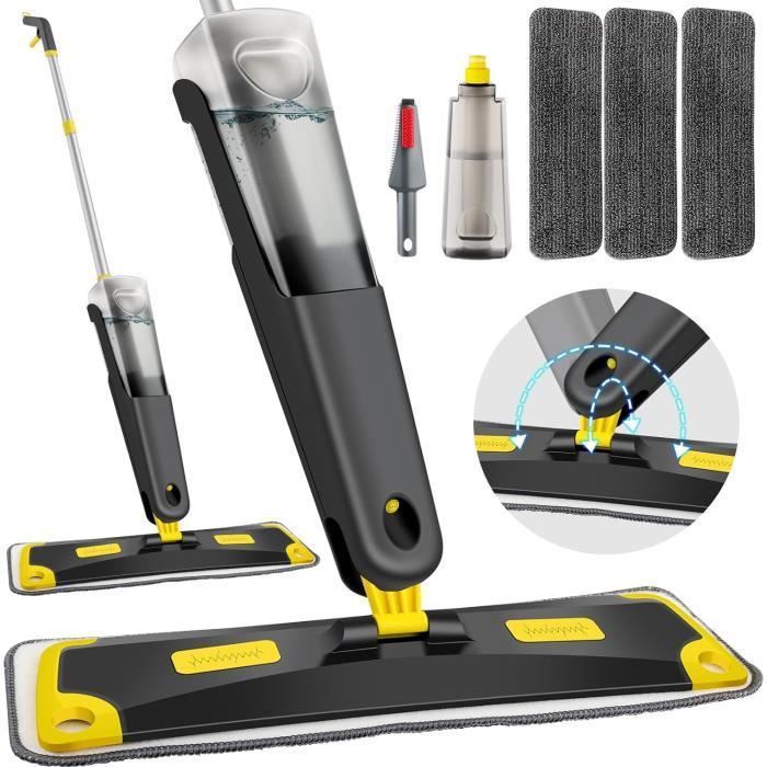 Balai Serpillère Vaporisateur Spray Mop - MANGOTIME Balais Serpillère Nettoyer Sol Microfibre