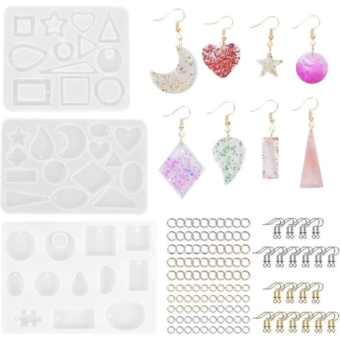 Lot De 16 Moules En Silicone Pour Résine, Moules De Moulage En Résine