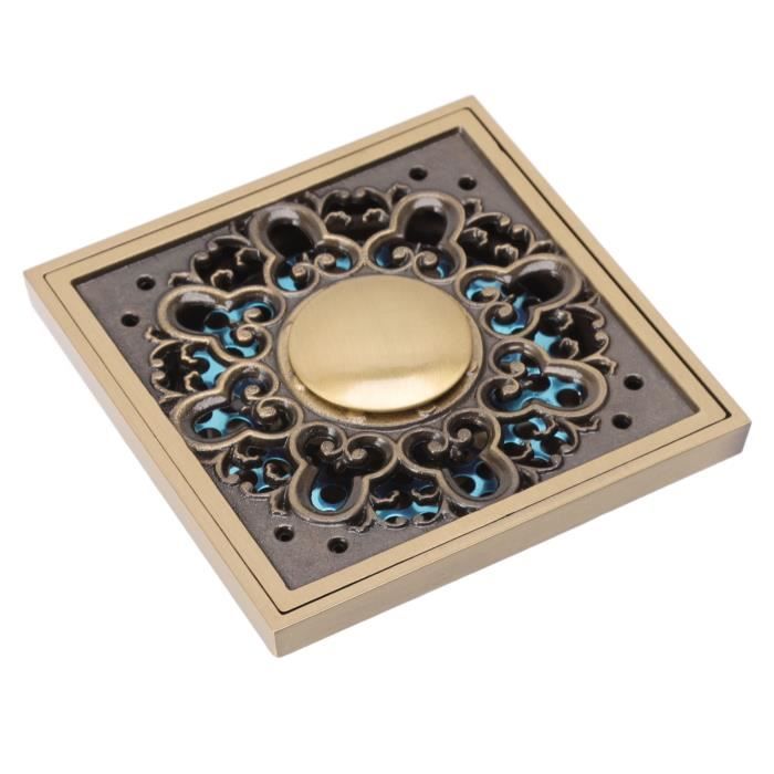 Drains 10x10cm Carré Laiton Siphon De Sol Linéaire Douche Drain Couvre