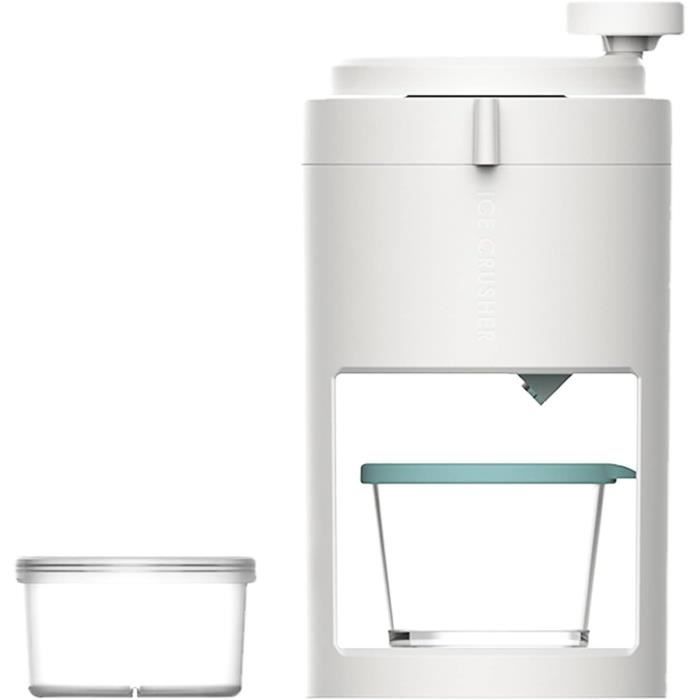 Glace Carbonique Pour Cocktail Broyeur à Glace Manuel Relaxdays - Blanc/Bleu, Manivelle, Pour Cocktails Et Boissons Fraîches Accessoire Bar