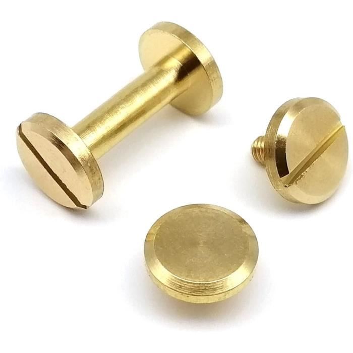 60 Rivets Cuivre Massif Tête Ronde Uxcell - 13mm Long, Tête 3.5mm, Tige 2x12mm