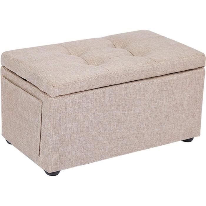 Pouf De Style Européen, Boîte De Rangement Peu Encombrante Avec ...