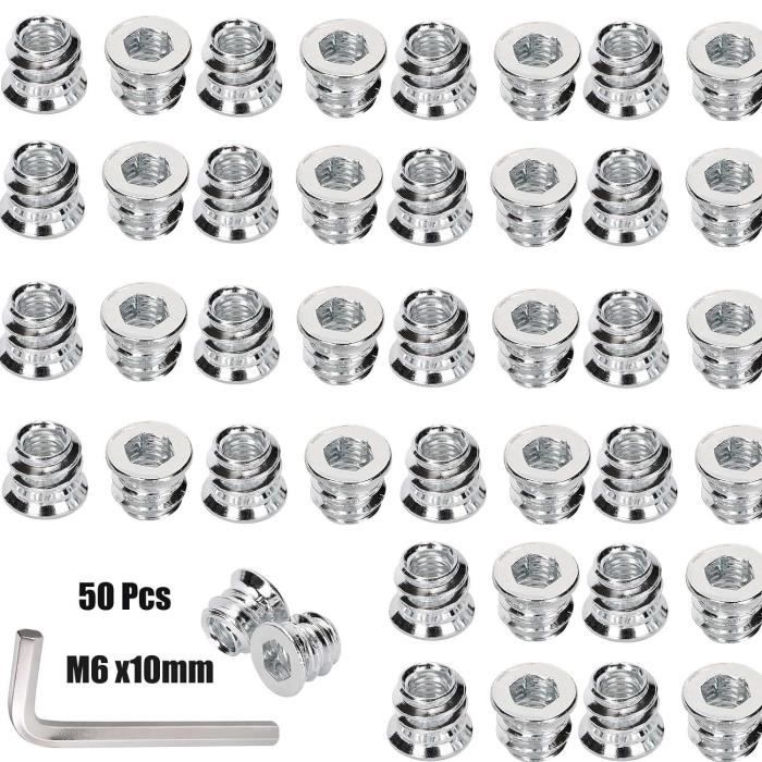 20 Dadi Rotondi Per Saldatura M6x10mm - Acciaio Inox 201 - Con Filettatura Femmina - Per Mobili, Carrelli, Veicoli - Foto 12