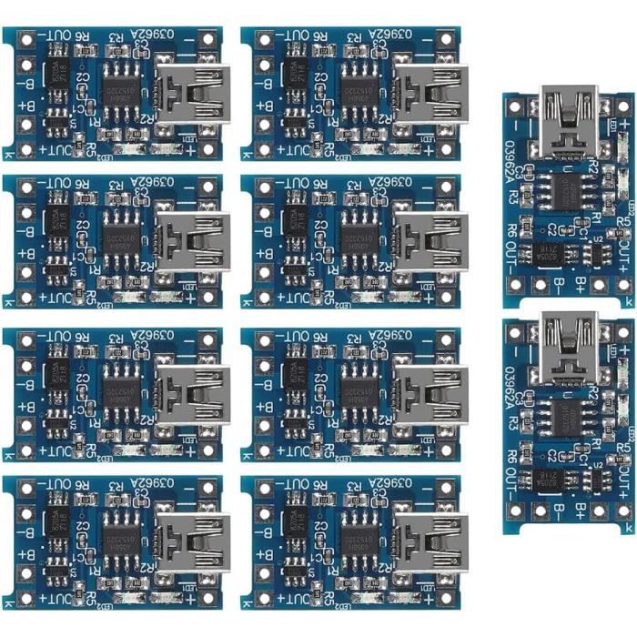 10 Mini interfaces d'entrée USB 5V 1A 18650, module de chargeur de ...