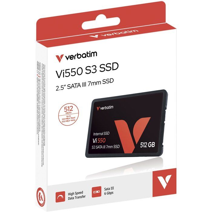SSD interne - VERBATIM - VI550 S3 - SATA III - 512 Go - 25