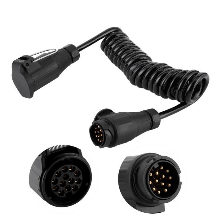 Câble Remorque ETUKER 5 Broches 5m - Câble Voiture Rond 5 Noyaux Pour Caravane Et Feux LED