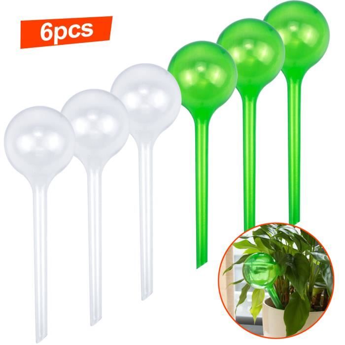 Ensemble de globes darrosage Ampoules à planter dans la terre pour arroser automatiquement utilisation en intérieur ou extérieur 13cm*5cm Transparent Green 