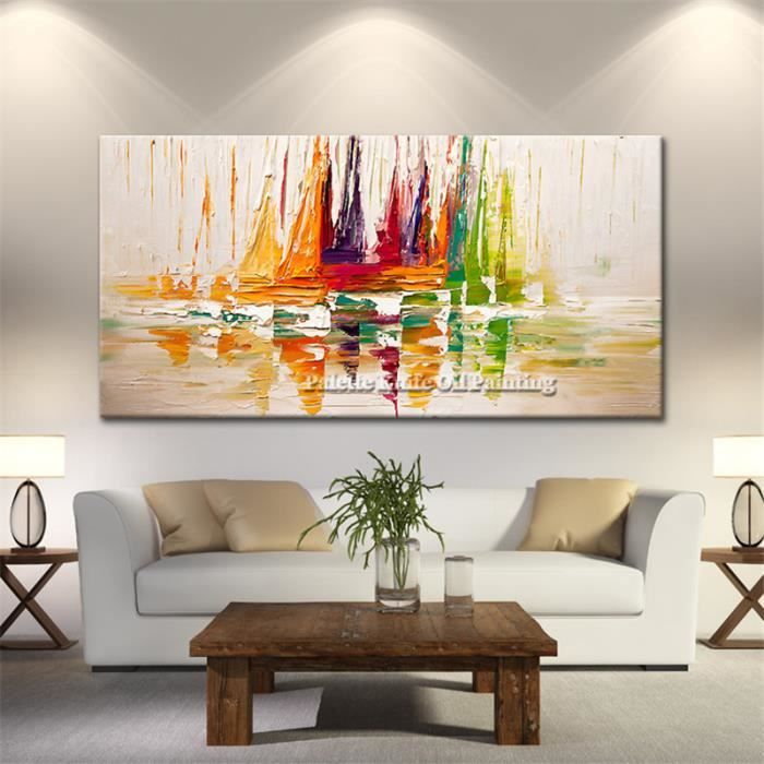 Tableau Deco Peint A La Main Toile Peinture A L Huile Abstrait