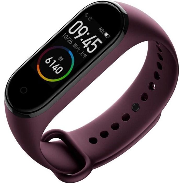 Montre Connectee XIAOMI Band 4 Vin Rouge Bracelet Intelligente avec Ecran AMOLED Moniteur de Frequence Cardiaque XIAOMI XMSH07HM Cdiscount Telephonie