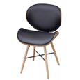 Maison® Lot de 6 Chaises de salle à manger Chaise de Salon Moderne - Fauteuil Chaise de cuisine Similicuir et bois courbé &373393-1