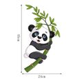 Sticker Mural,Sticker Mural Panda Jouant sur La Branche Bambou Sticker Mural Amovible pour Les Enfants Bébé Chambre,(24X45 Cm)-1